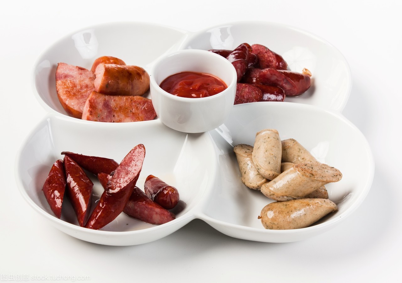 切片,佳肴,特色食物,地方菜,白色,沙司,美食,背景,白,臘腸,蔬菜,調味汁,醬,香腸,調料